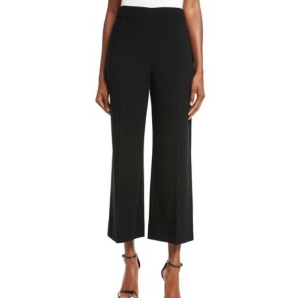REBECCA TAYLOR Cropped Trouser Pants Straight Leg Black Size 2